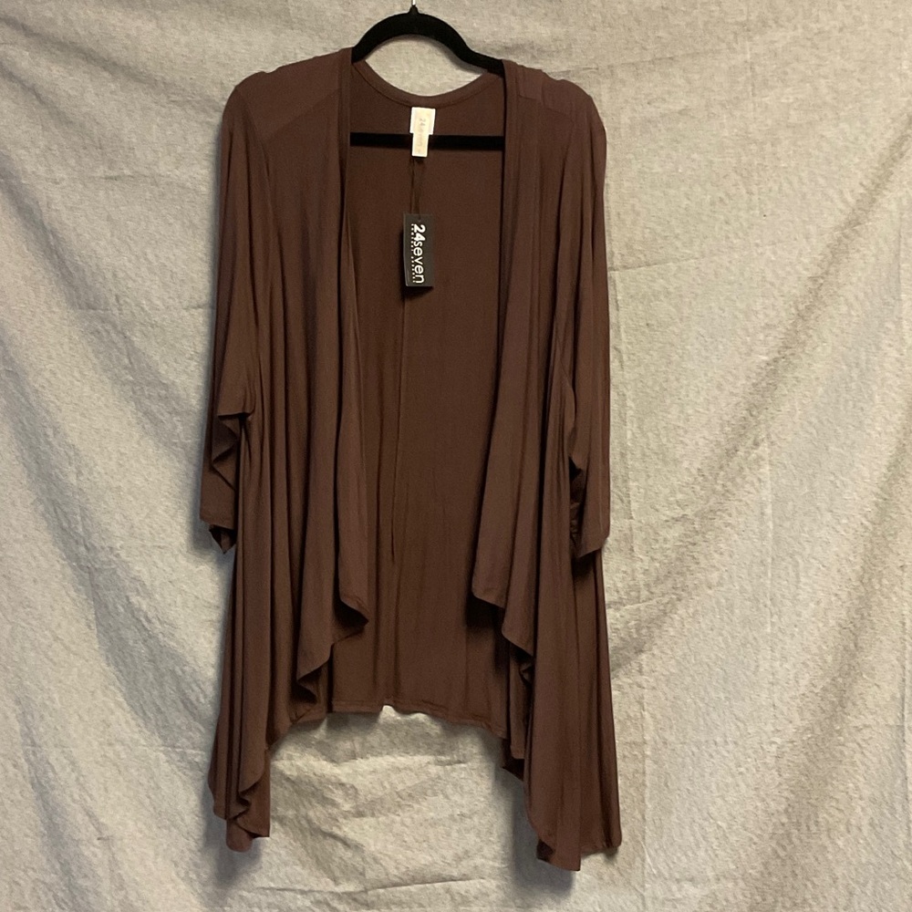 24Seven Chocolate Brown Cardigan